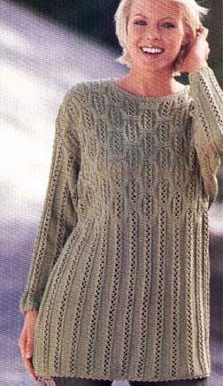вязаный ажурный черный свитер 2011-2012