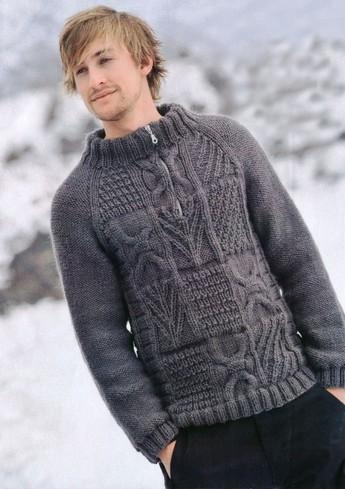 Вязание спицами: мужские пуловеры