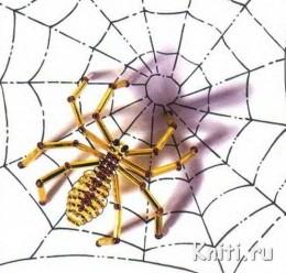 Паук из бисера
