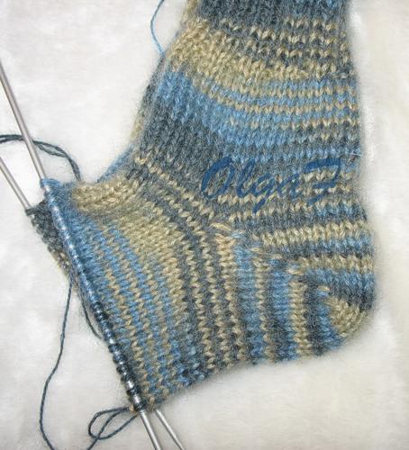 вязание носков на 2-х спицах вяжем пятку