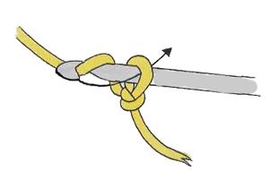 вязание воздушной петли крючком