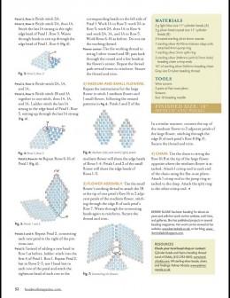 Красивые цветы для колье из бисера