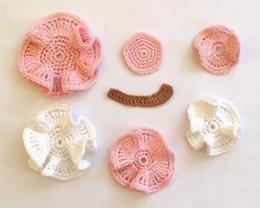 Цветочки крючком фото