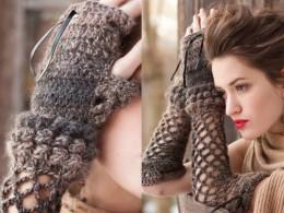 Модные вязаные митинки 2014