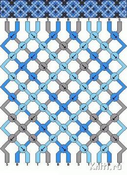 Фенечки из бисера схема трех цветная