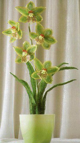 Орхидея бисероплетение