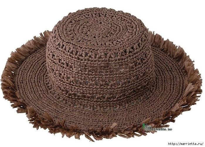 Летняя шляпка крючком. Схема вязания (3) (700x500, 279Kb)