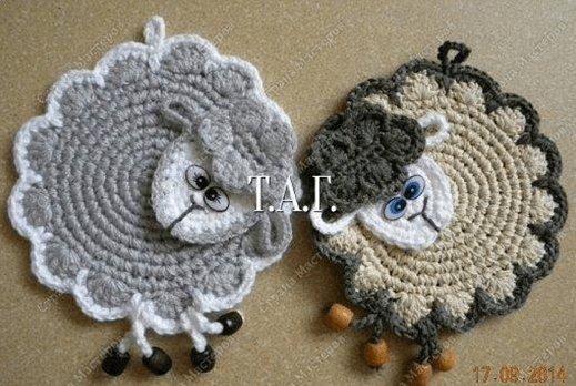 Вязание головы овечки.