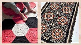 Вязание ковриков крючком и спицами